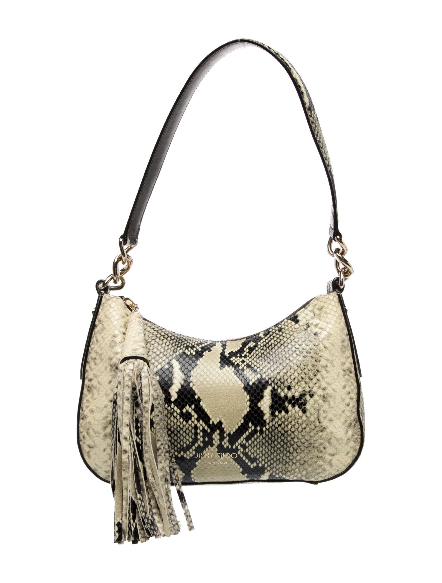 Jimmy Choo Embossed Leather Shoulder Bag
