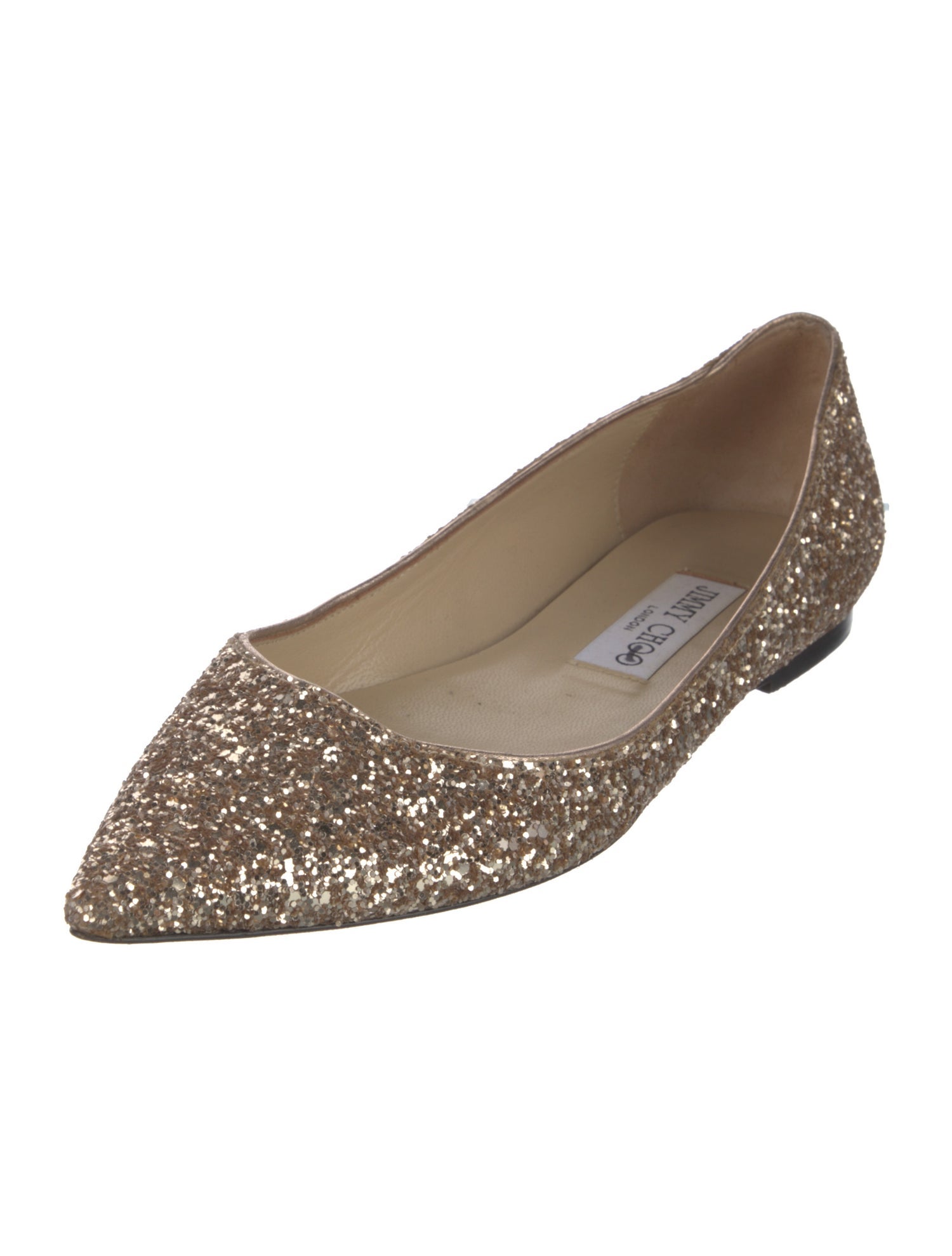 Jimmy Choo Glitter Glitter Accents Flats