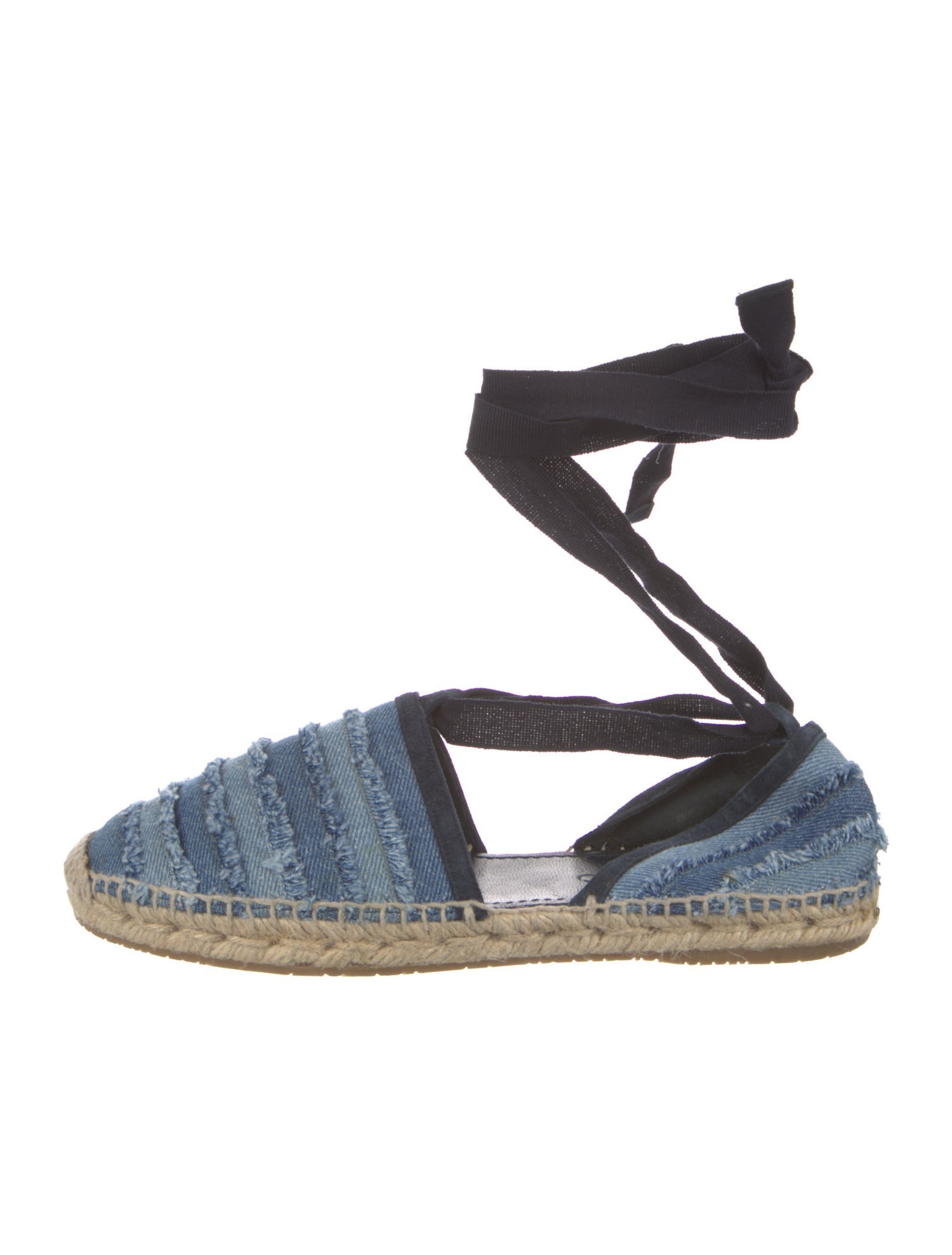 Jimmy Choo Denim Printed Mules