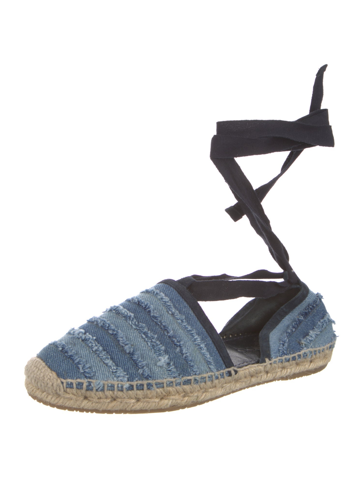 Jimmy Choo Denim Printed Mules