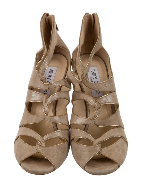 Jimmy Choo Suede Cutout Accent Sandals