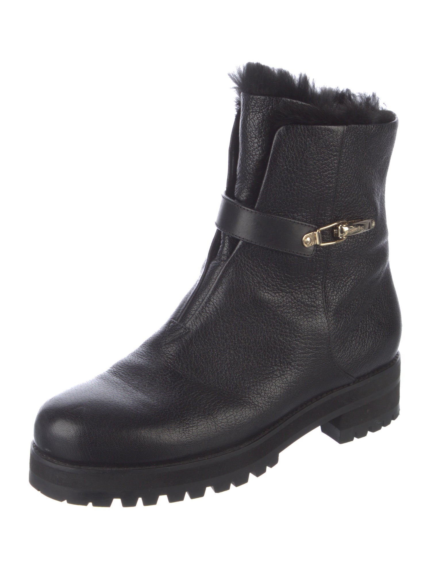 Jimmy Choo Leather Moto Boots