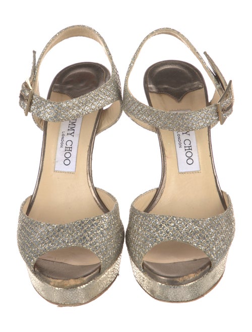 Jimmy Choo Glitter Glitter Accents Sandals