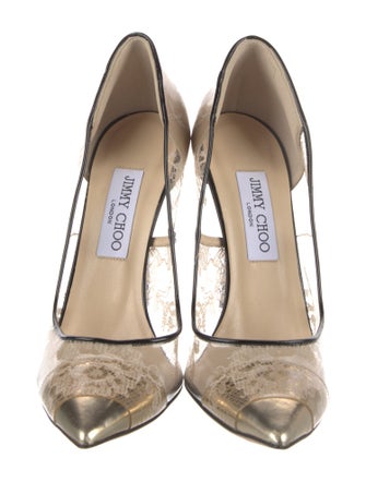 Jimmy Choo PVC Mesh Accents Pumps