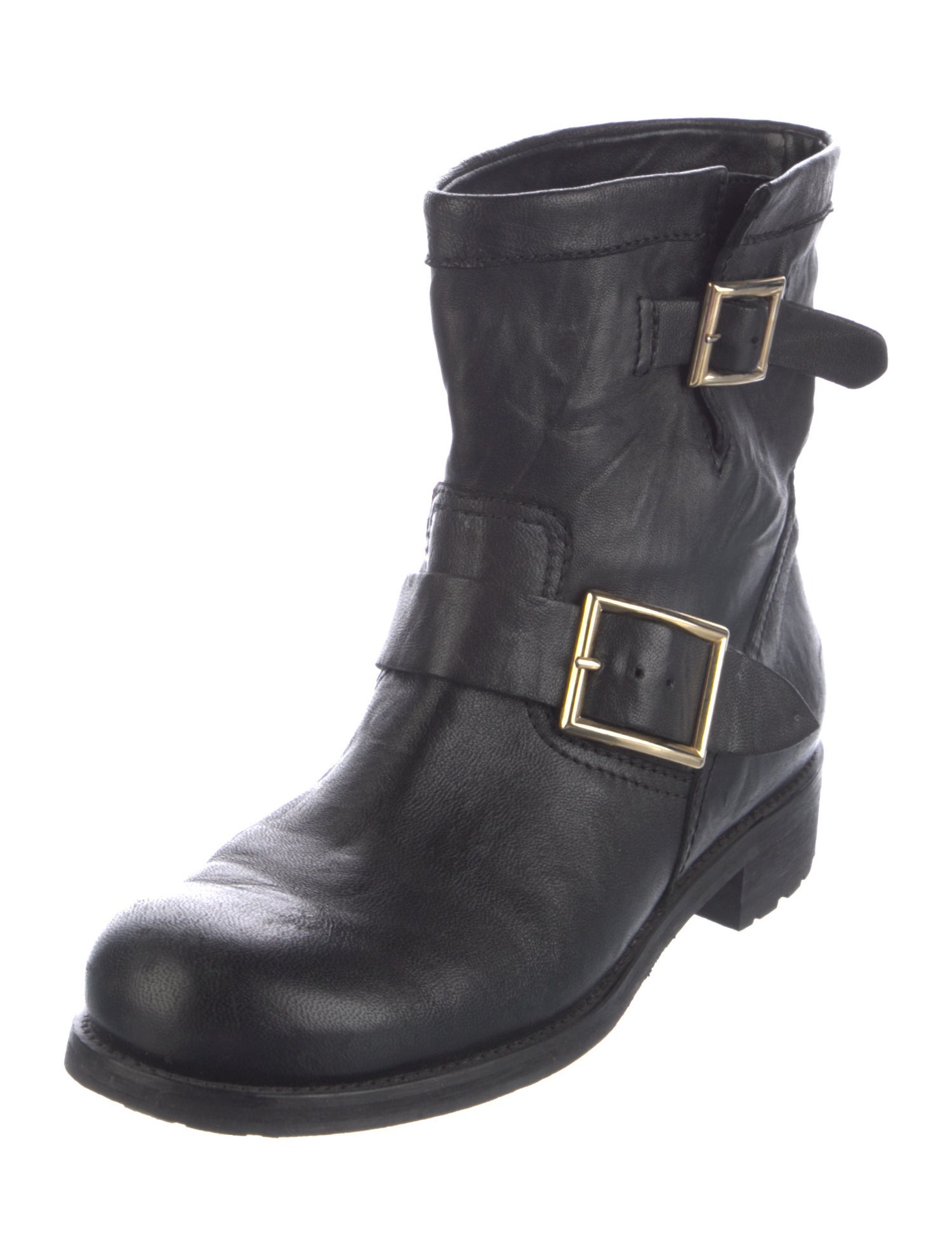 Jimmy Choo Leather Moto Boots
