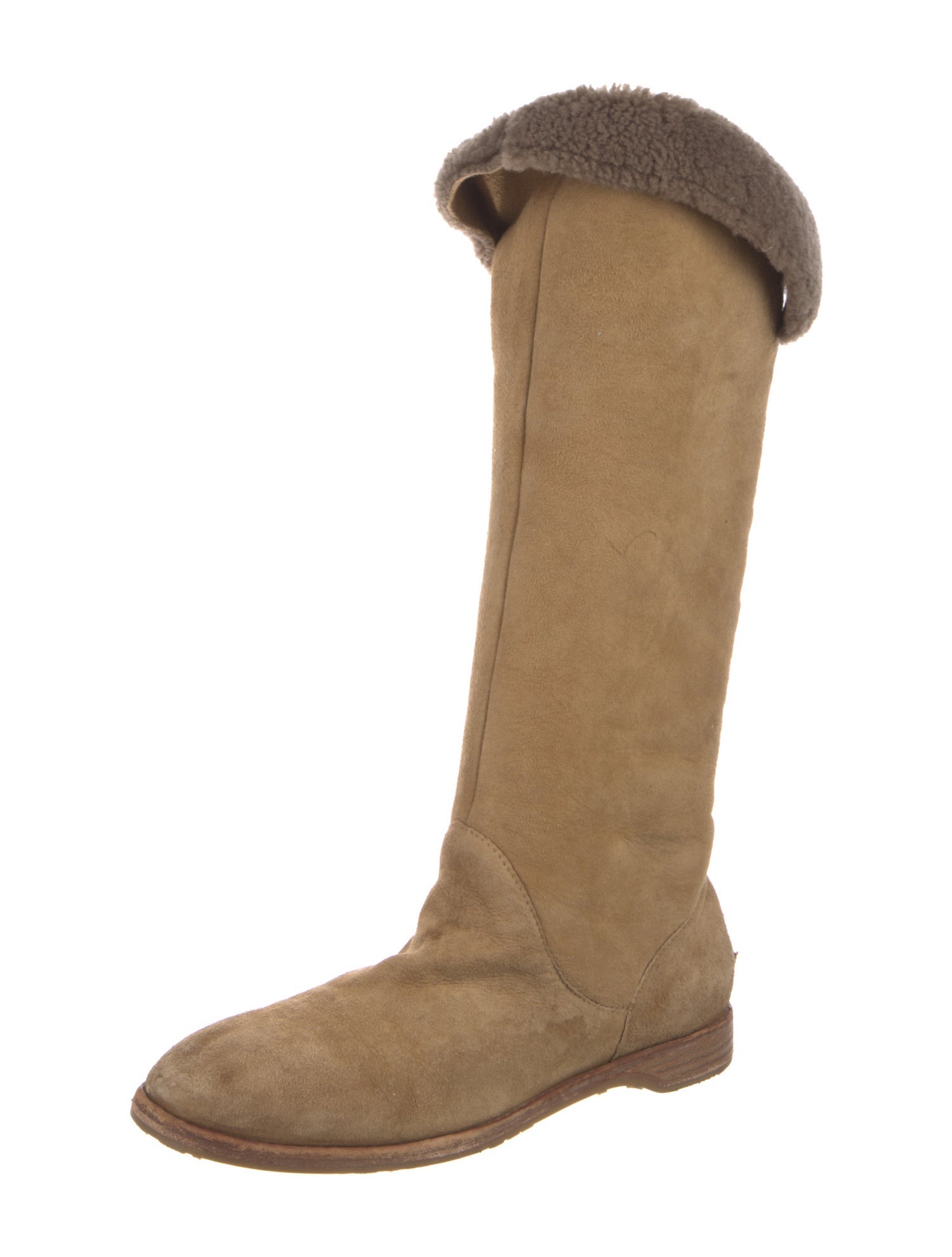 Jimmy Choo Suede Colorblock Pattern Riding Boots