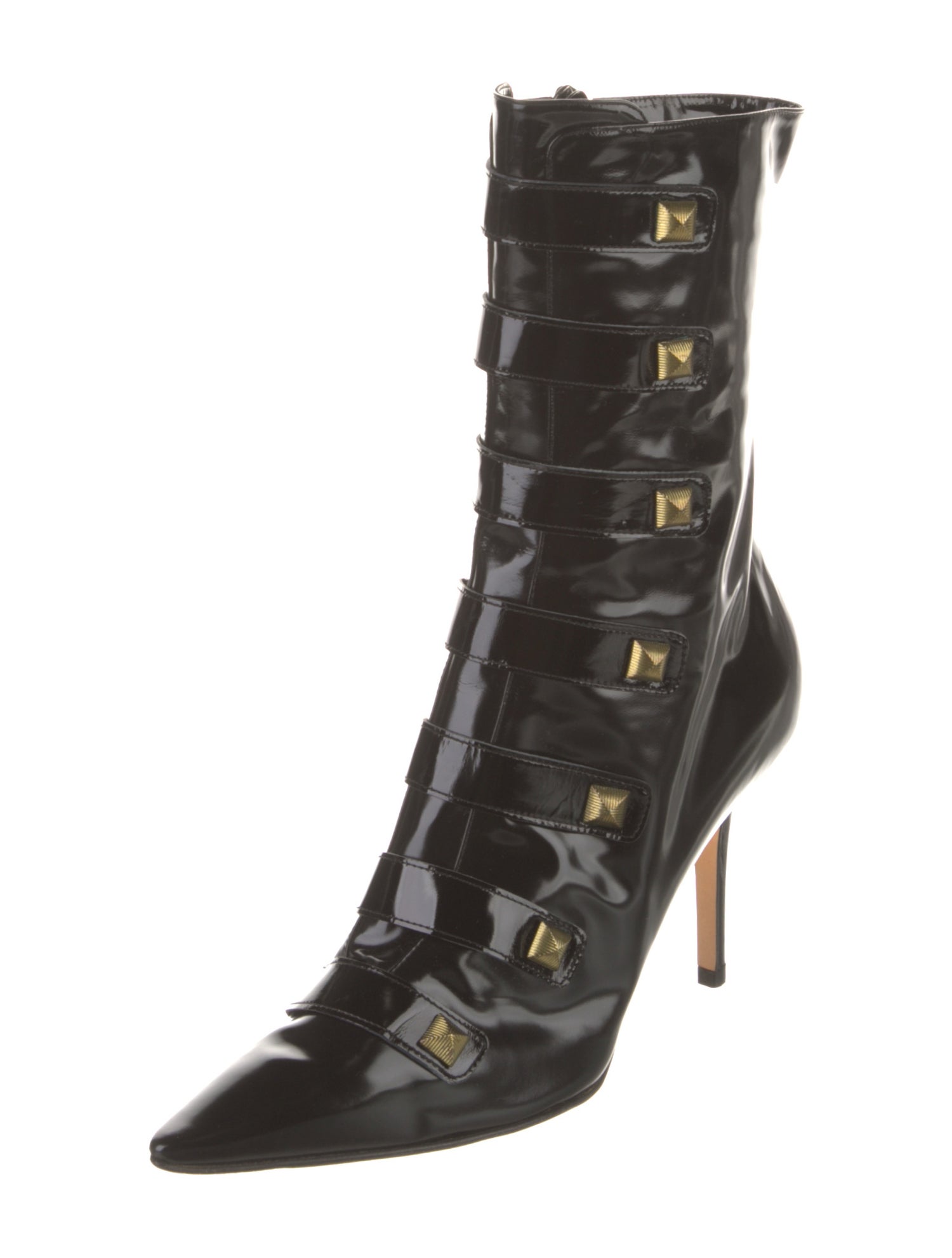 Jimmy Choo Patent Leather Lace-Up Boots
