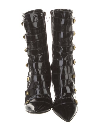 Jimmy Choo Patent Leather Lace-Up Boots