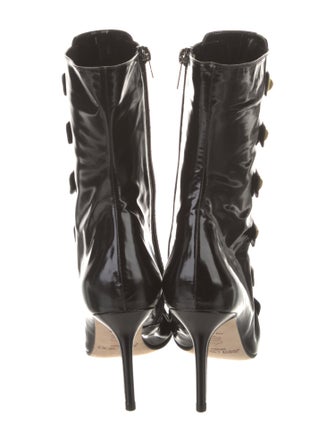 Jimmy Choo Patent Leather Lace-Up Boots
