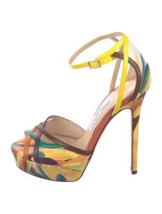 Jimmy Choo Leather Printed Sandals