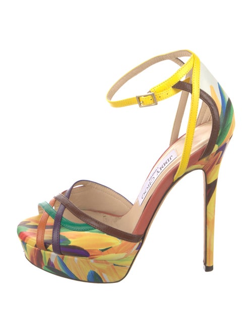 Jimmy Choo Leather Printed Sandals