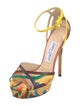 Jimmy Choo Leather Printed Sandals