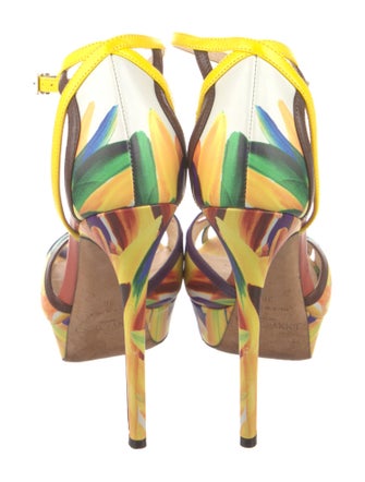 Jimmy Choo Leather Printed Sandals