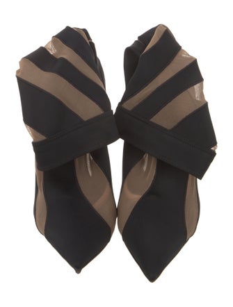 Jimmy Choo x Mugler Mesh Striped Sock Boots