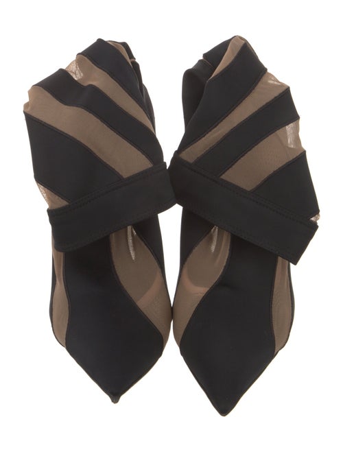 Jimmy Choo x Mugler Mesh Striped Sock Boots