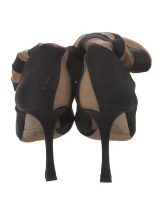 Jimmy Choo x Mugler Mesh Striped Sock Boots