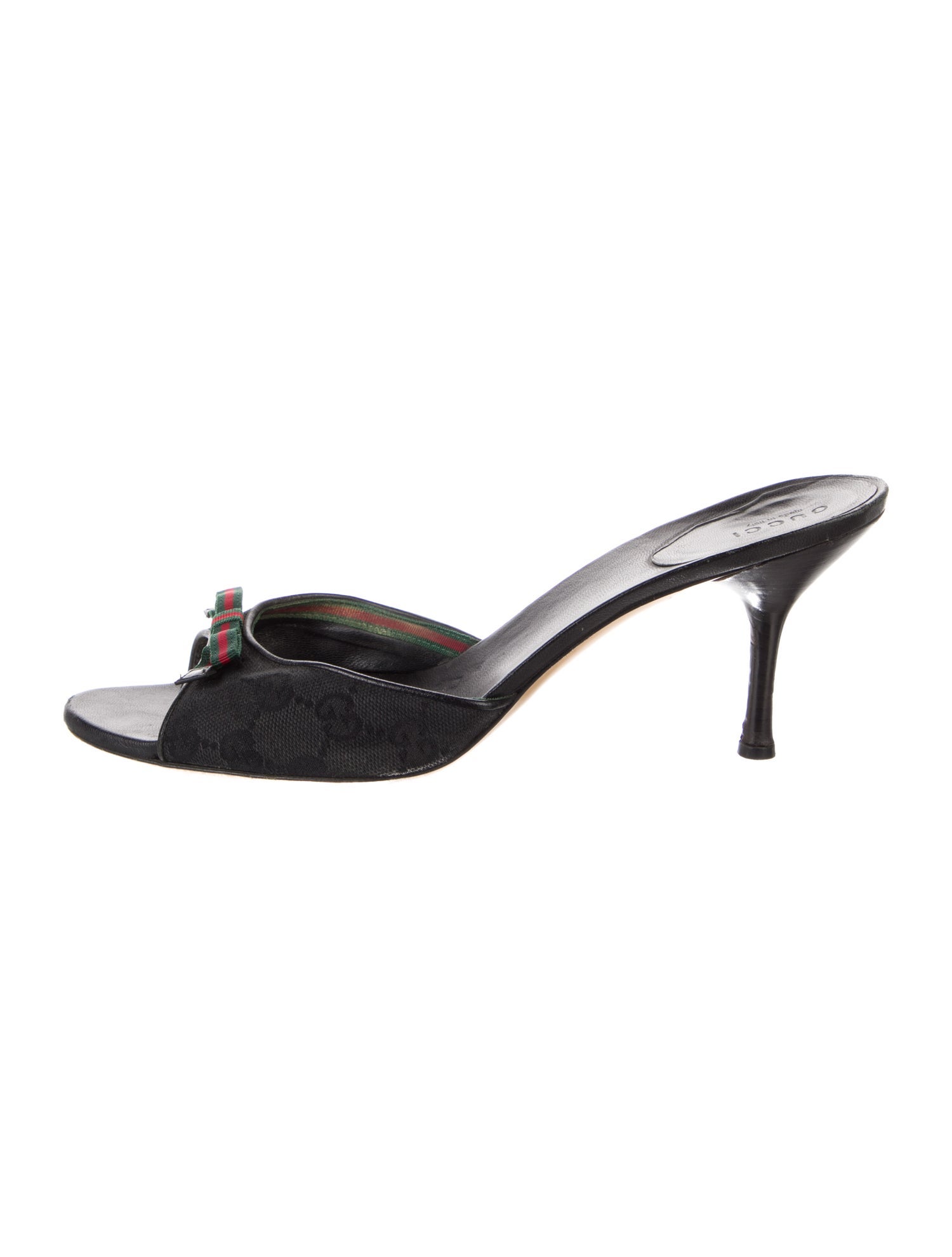 Gucci Leather Leather Trim Embellishment Slides