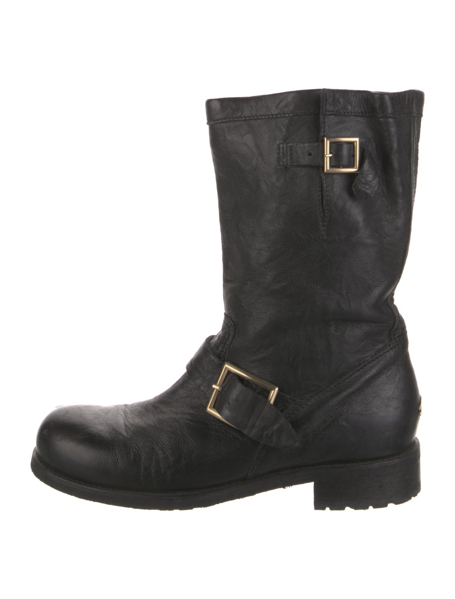 Jimmy Choo Leather Moto Boots