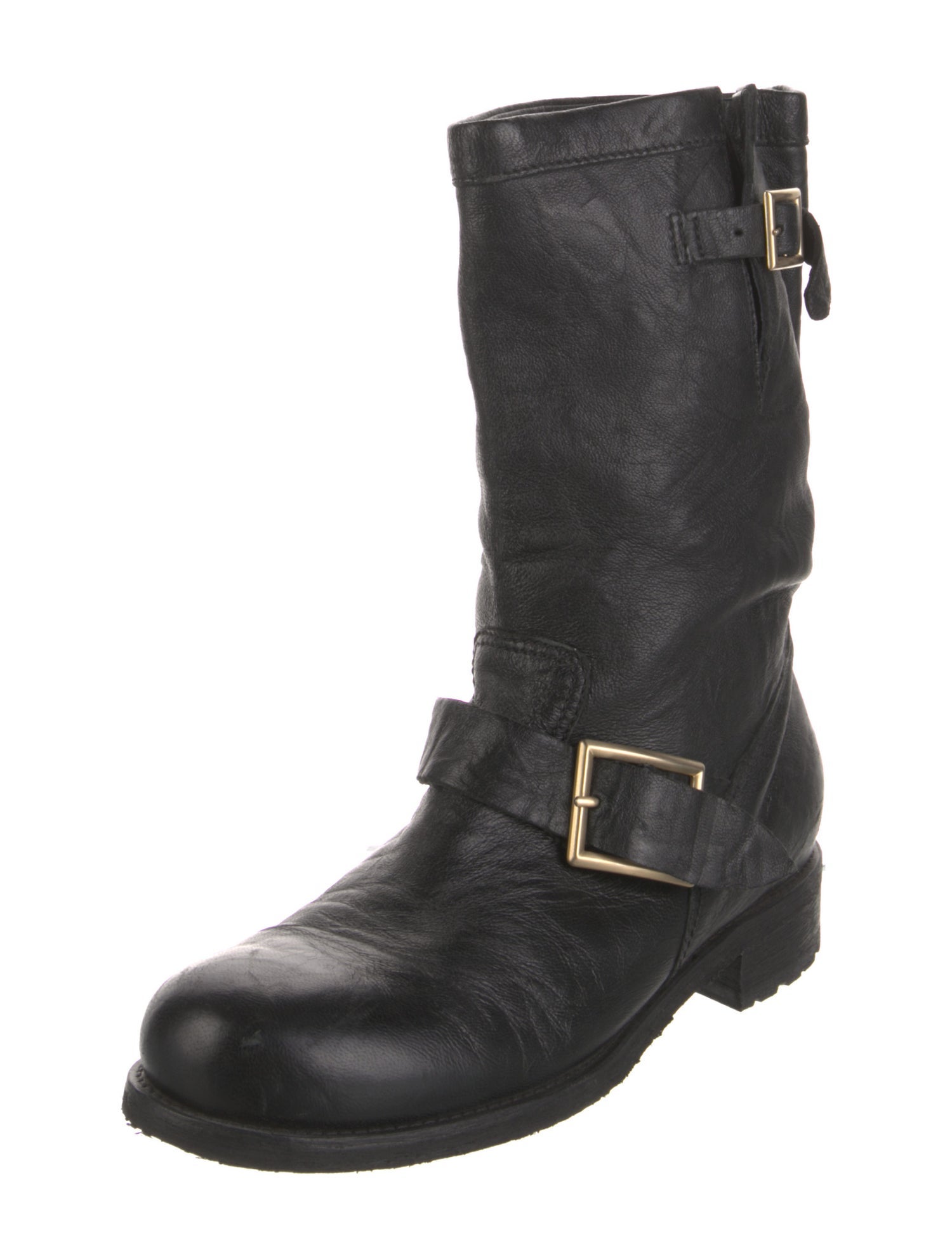 Jimmy Choo Leather Moto Boots