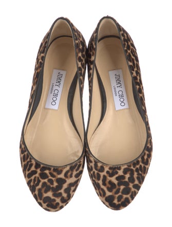 Jimmy Choo Ponyhair Animal Print Ballet Flats