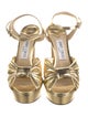 Jimmy Choo Leather T-Strap Sandals