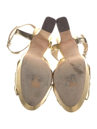 Jimmy Choo Leather T-Strap Sandals