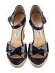 Jimmy Choo Patent Leather Colorblock Pattern Espadrilles
