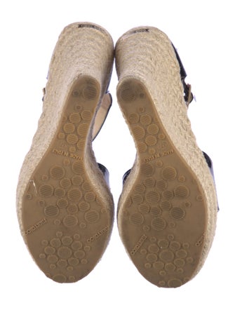 Jimmy Choo Patent Leather Colorblock Pattern Espadrilles