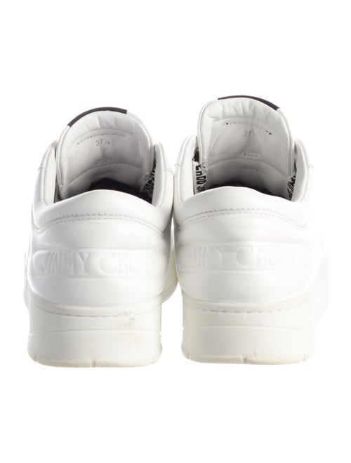 Jimmy Choo Leather Crystal Embellishments Sneakers