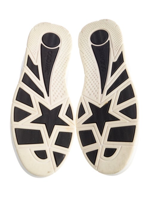 Jimmy Choo Leather Crystal Embellishments Sneakers