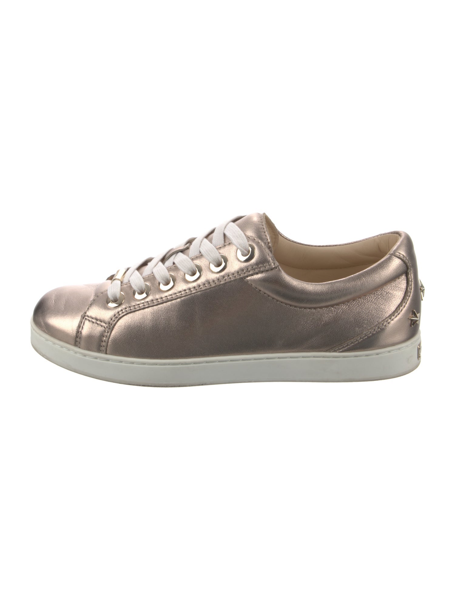 Jimmy Choo Leather Studded Accents Sneakers