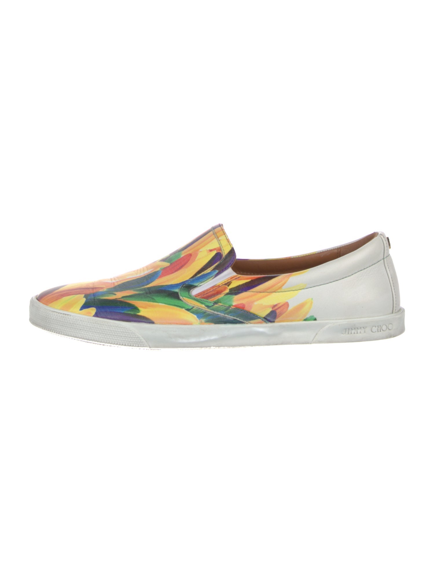 Jimmy Choo Leather Printed Sneakers