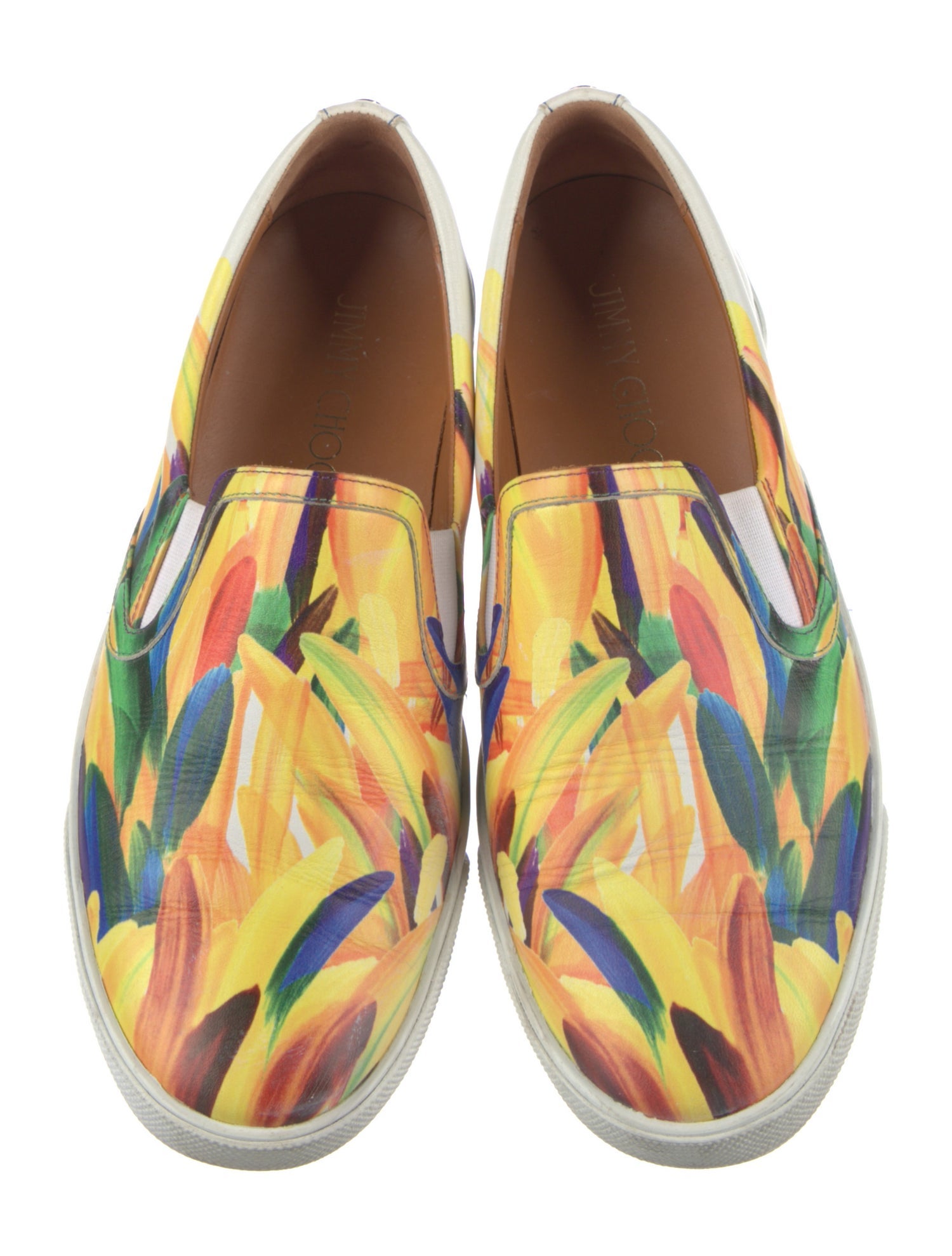 Jimmy Choo Leather Printed Sneakers