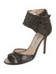 Jimmy Choo Embossed Leather Animal Print Sandals