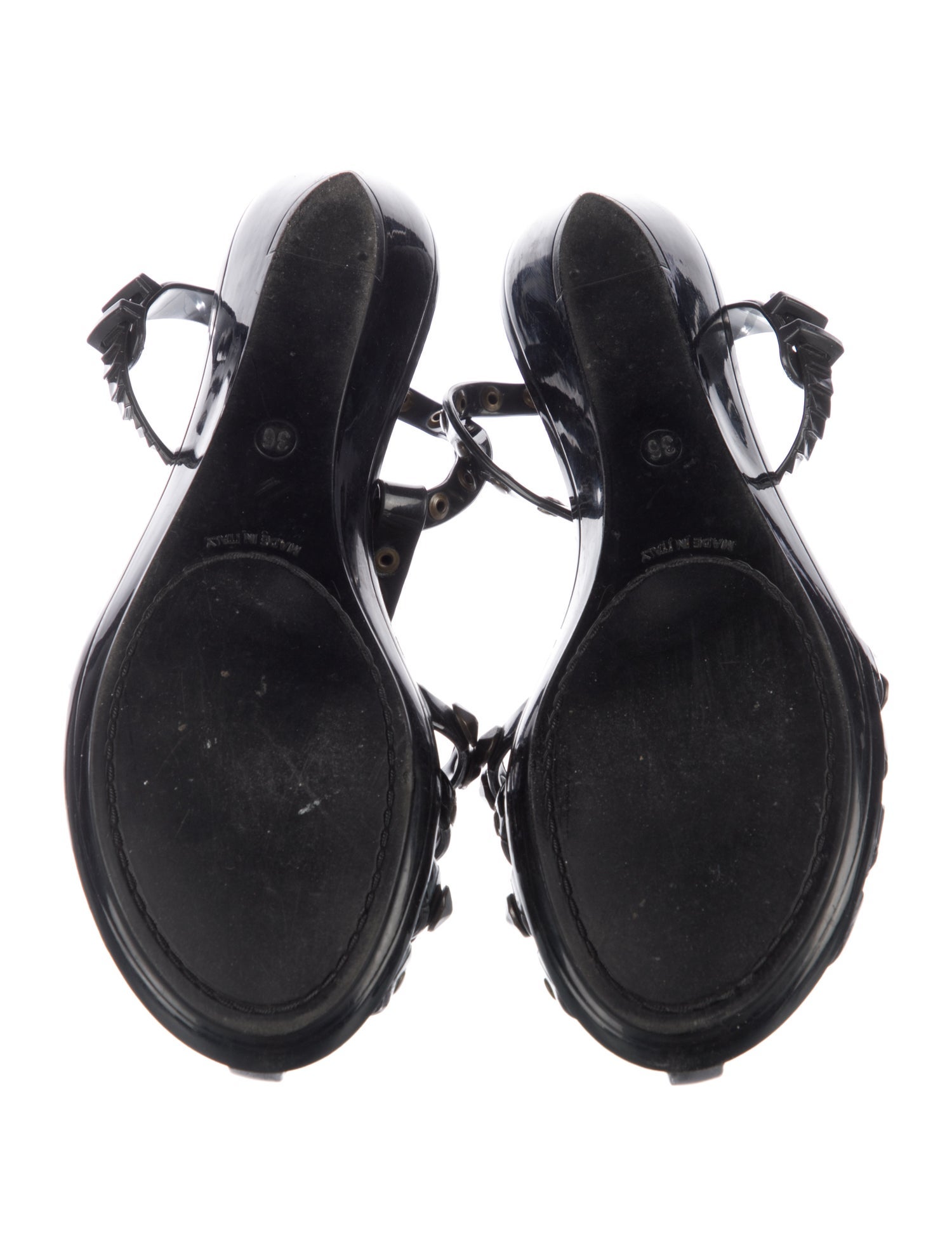 Jimmy Choo Rubber T-Strap Sandals