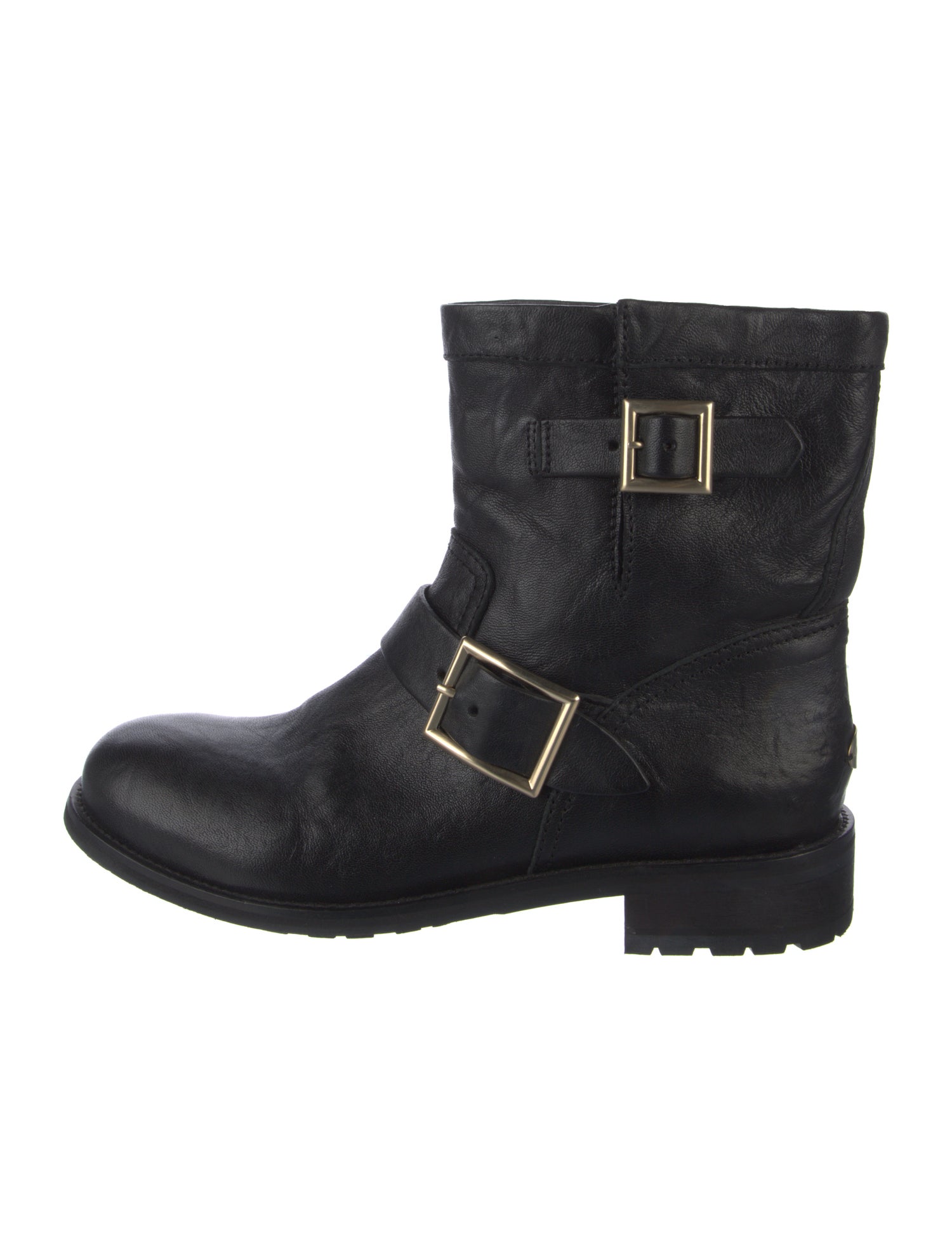 Jimmy Choo Leather Moto Boots