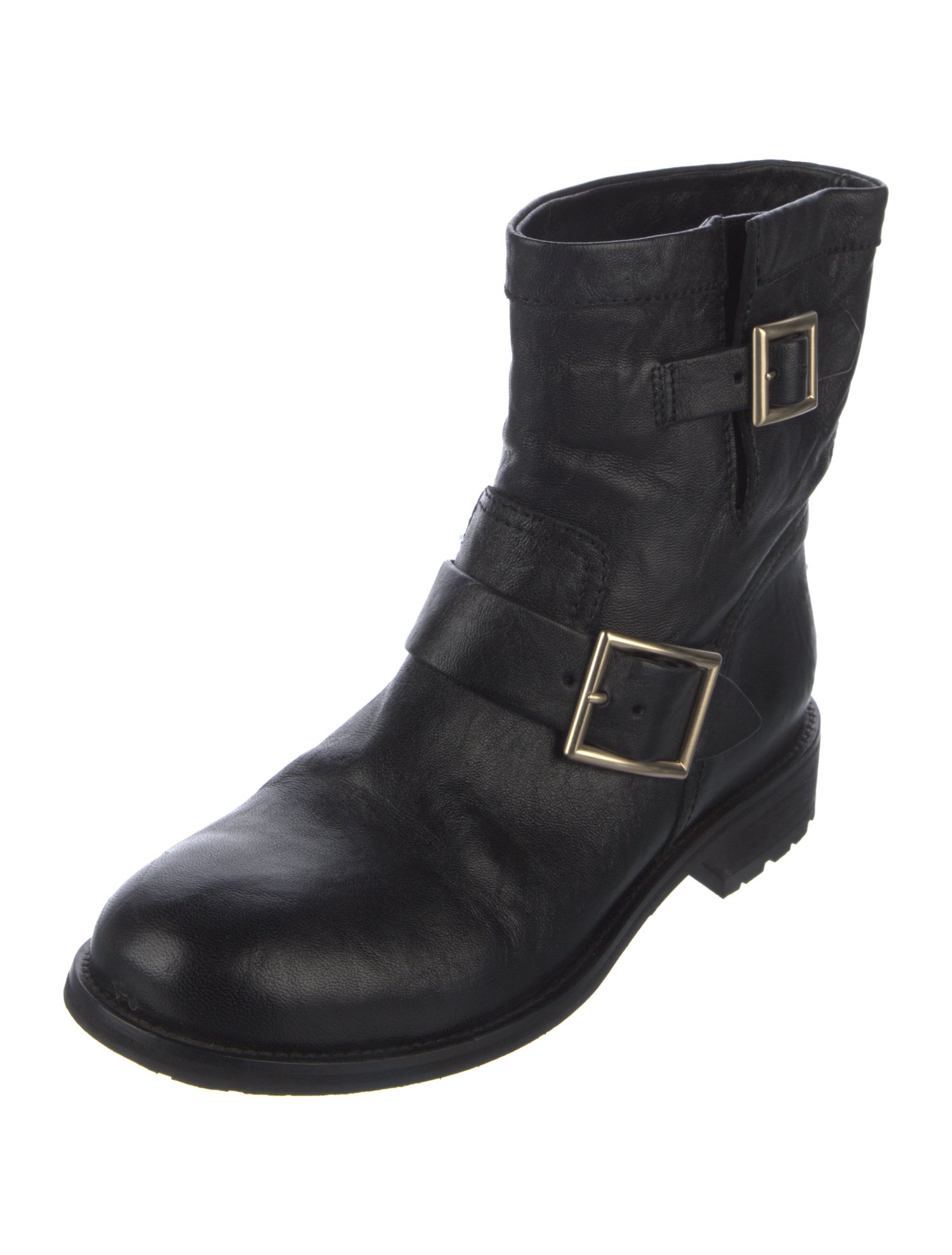 Jimmy Choo Leather Moto Boots