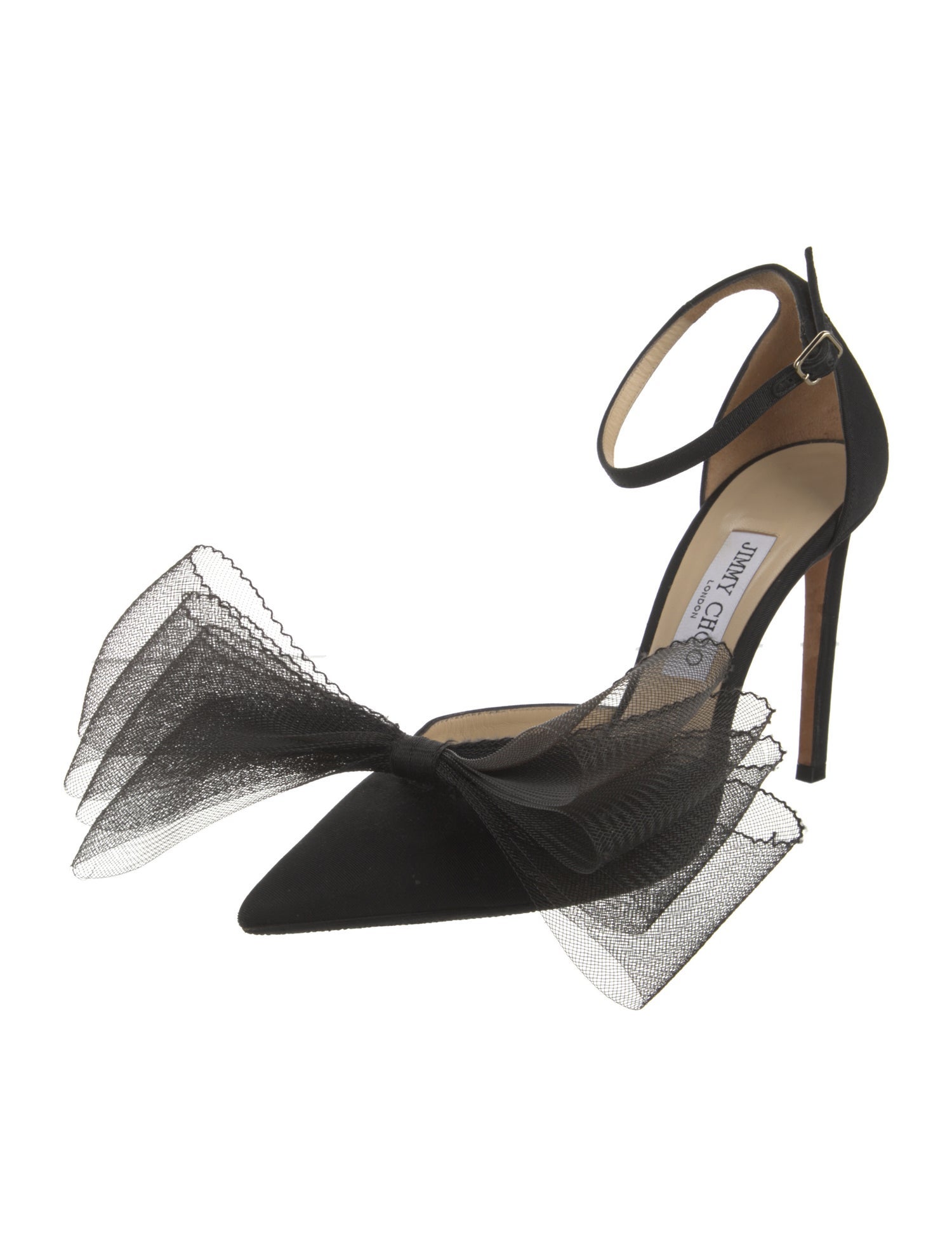 Jimmy Choo Satin Bow Accents D'Orsay Pumps