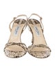 Jimmy Choo Snakeskin Animal Print Slingback Sandals