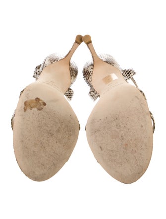 Jimmy Choo Snakeskin Animal Print Slingback Sandals