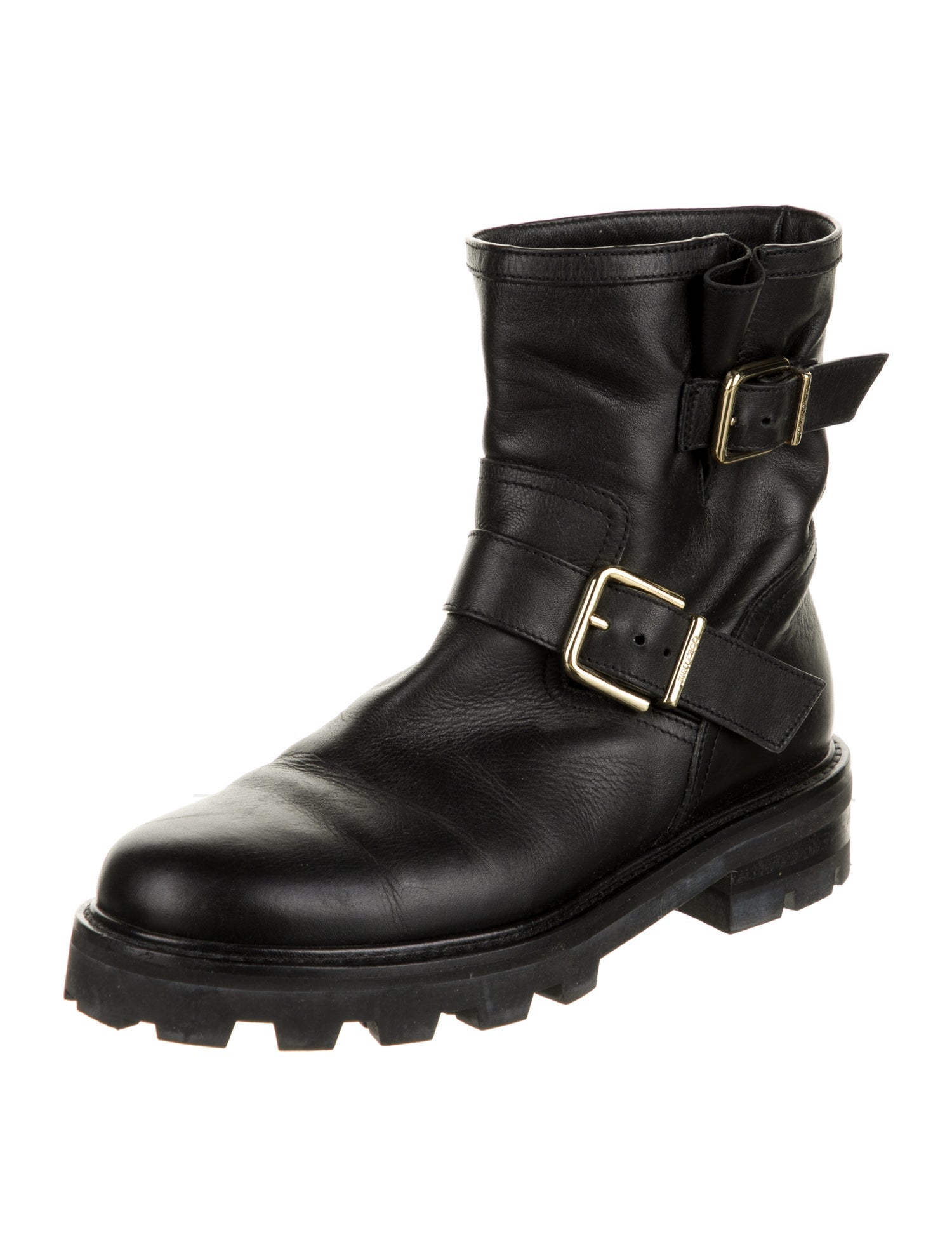 Jimmy Choo Leather Moto Boots