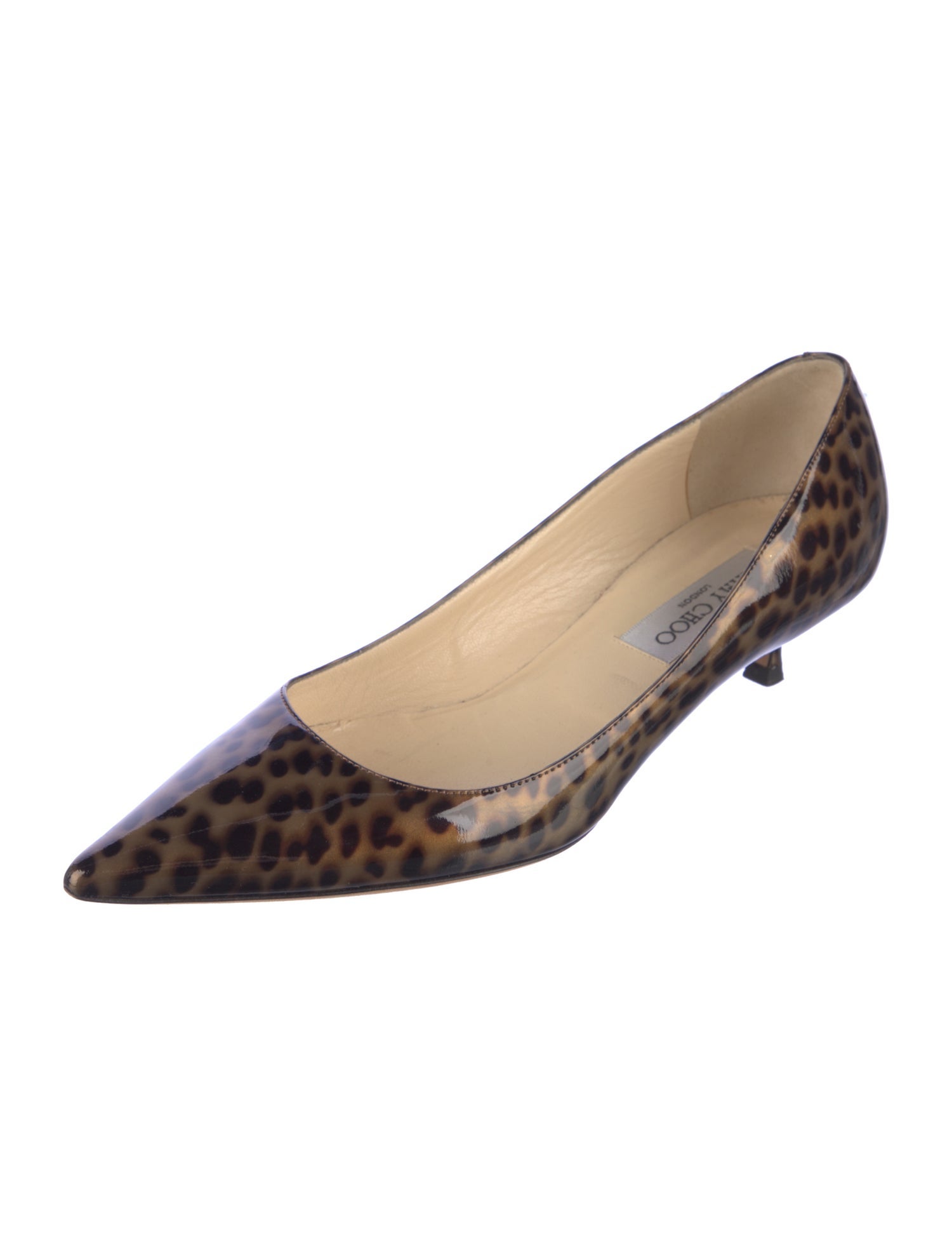 Jimmy Choo Patent Leather Animal Print Pumps