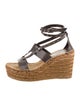 Jimmy Choo Leather Studded Accents Espadrilles