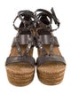 Jimmy Choo Leather Studded Accents Espadrilles