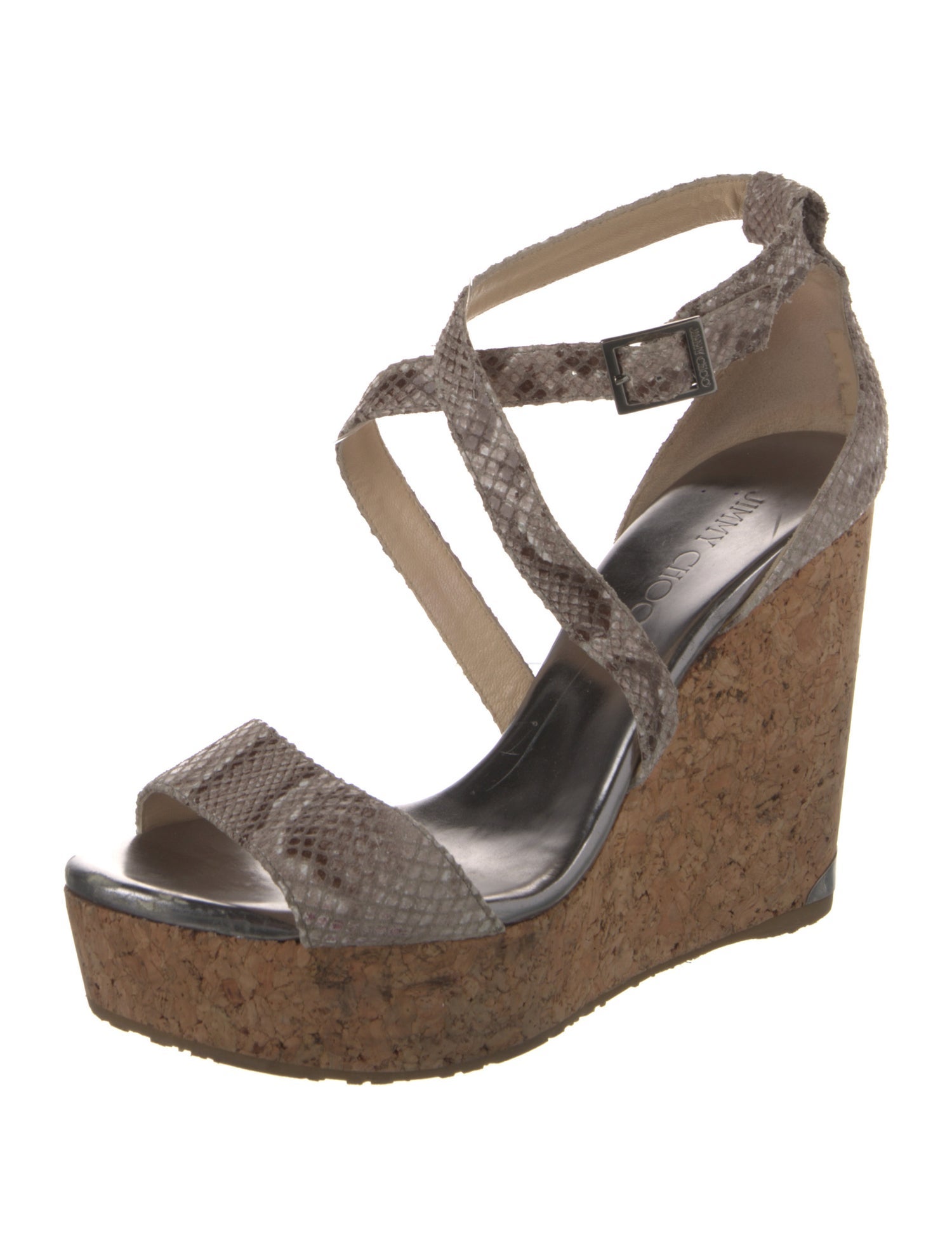 Jimmy Choo Snakeskin Animal Print Sandals