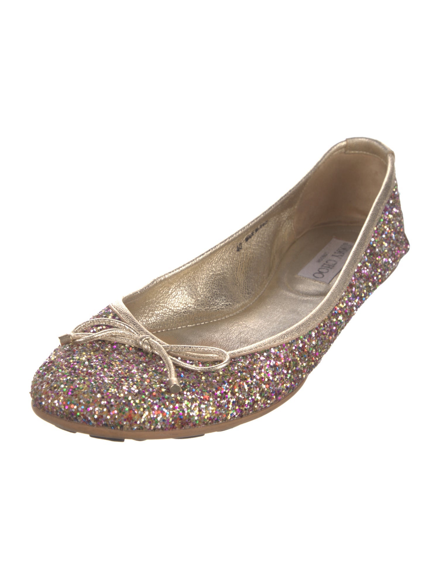 Jimmy Choo Glitter Glitter Accents Flats