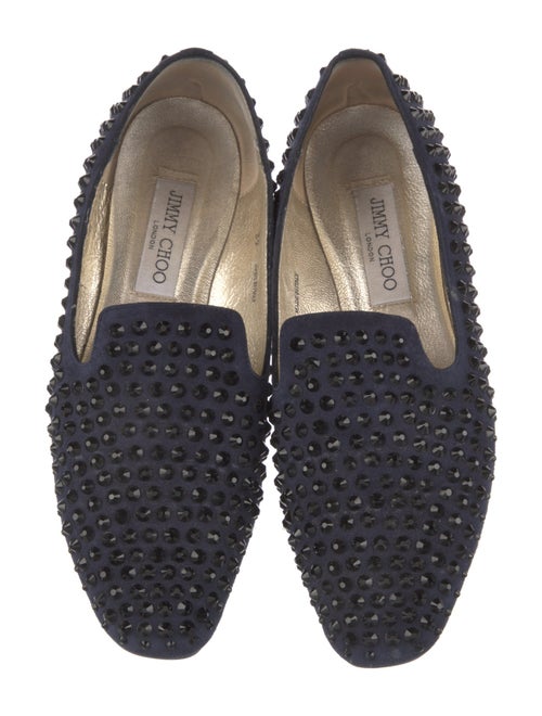 Jimmy Choo Suede Studded Accents Ballet Flats