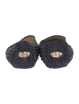 Jimmy Choo Suede Studded Accents Ballet Flats