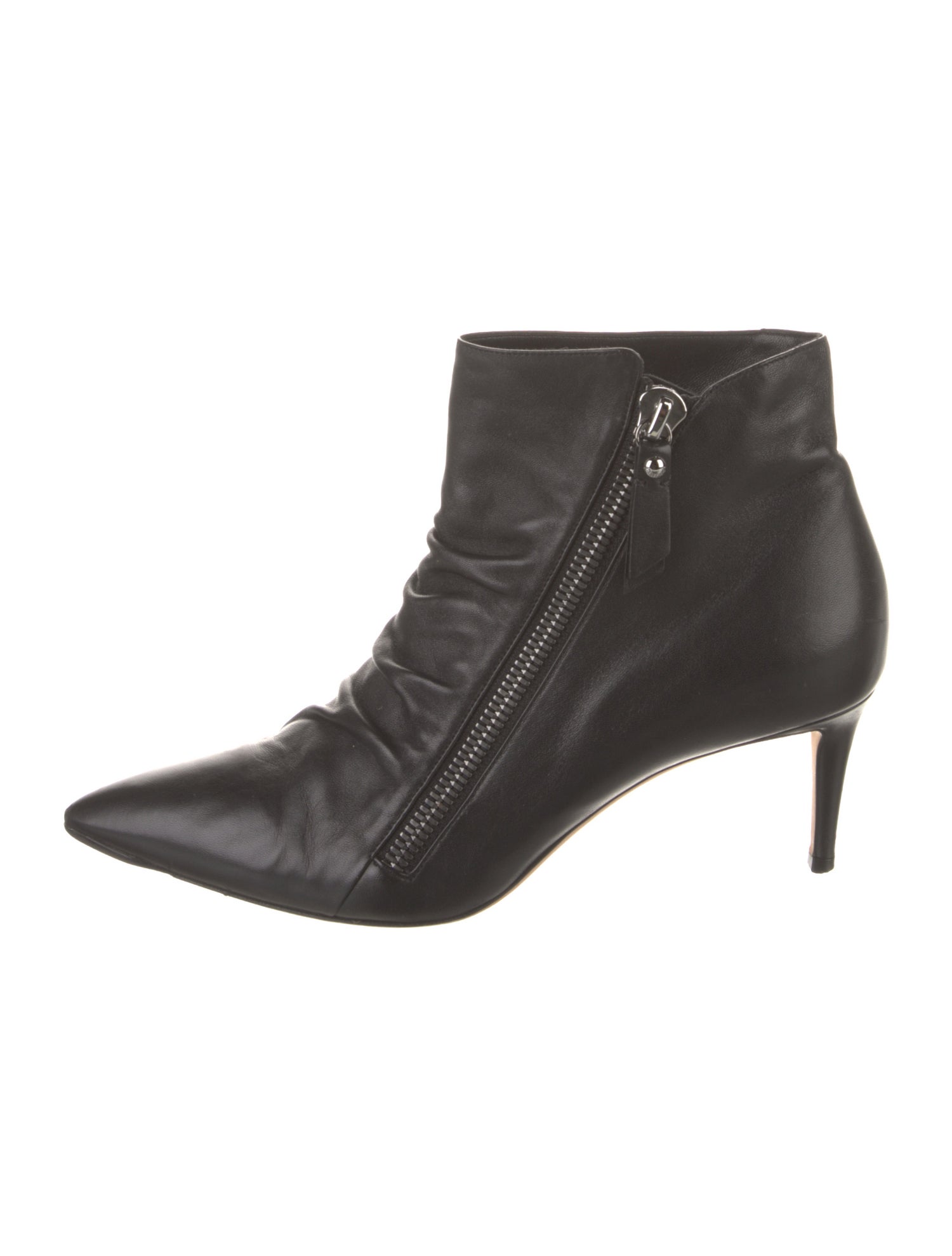 Jimmy Choo Leather Ruffle Embellishment Lace-Up Boots