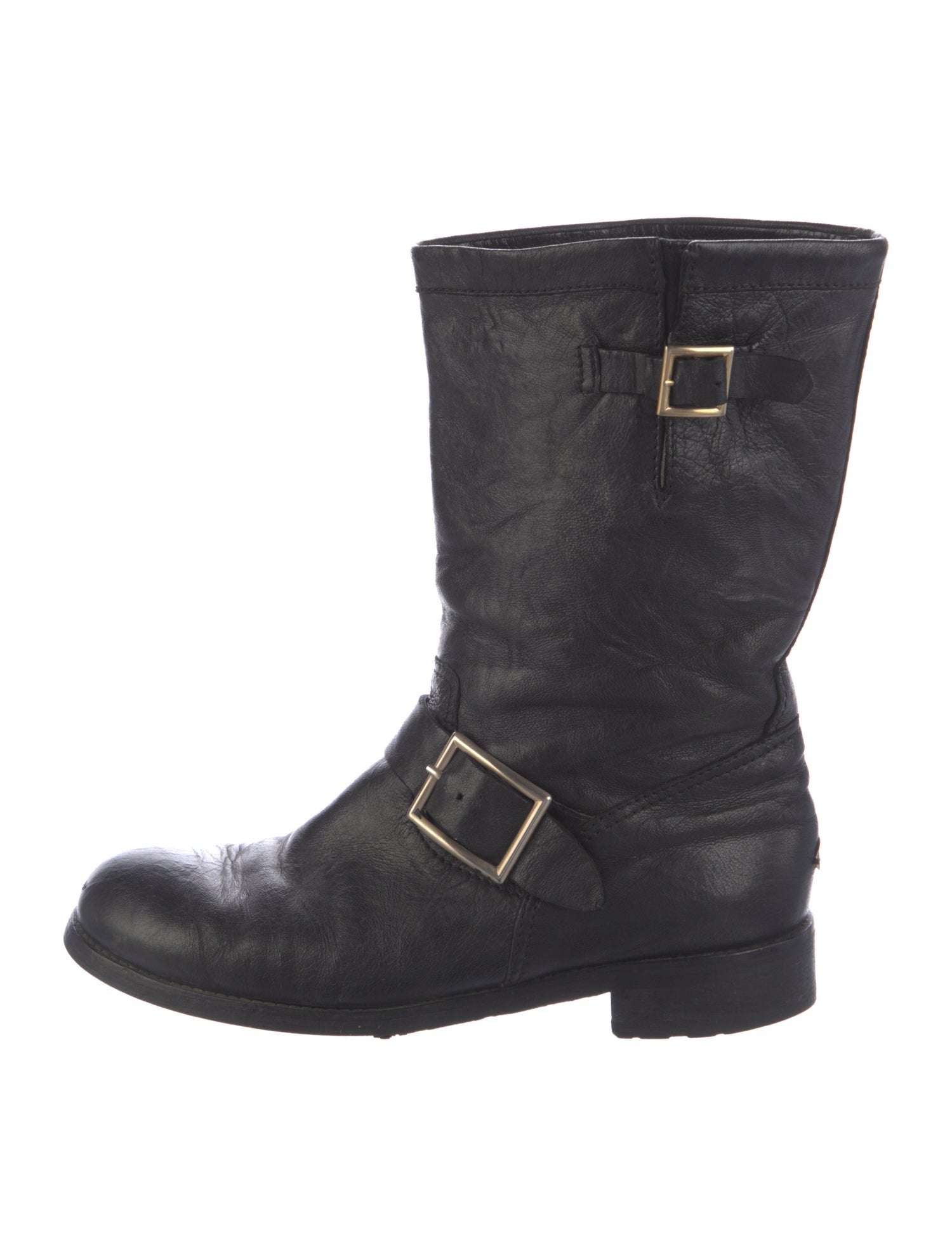 Jimmy Choo Leather Moto Boots